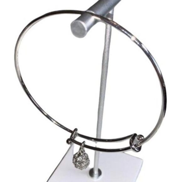 Swarovski Crystal Fireball Bangle Bracelet Silver - Picture 3 of 16